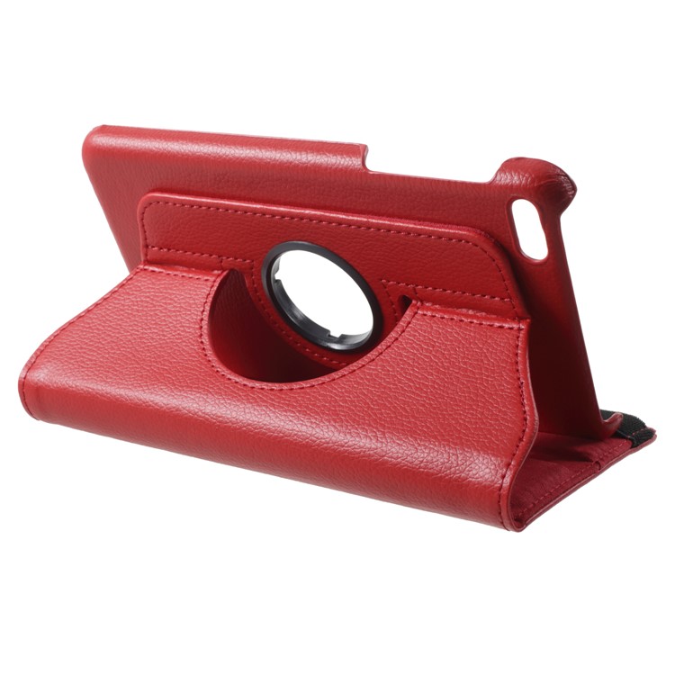 Litchi Grain 360 Degrés Étui En Cuir Rotatif Pour Huawei Mediapad T1 7.0 / Tablette D'honneur T1 (t1-701u) - Rouge-4