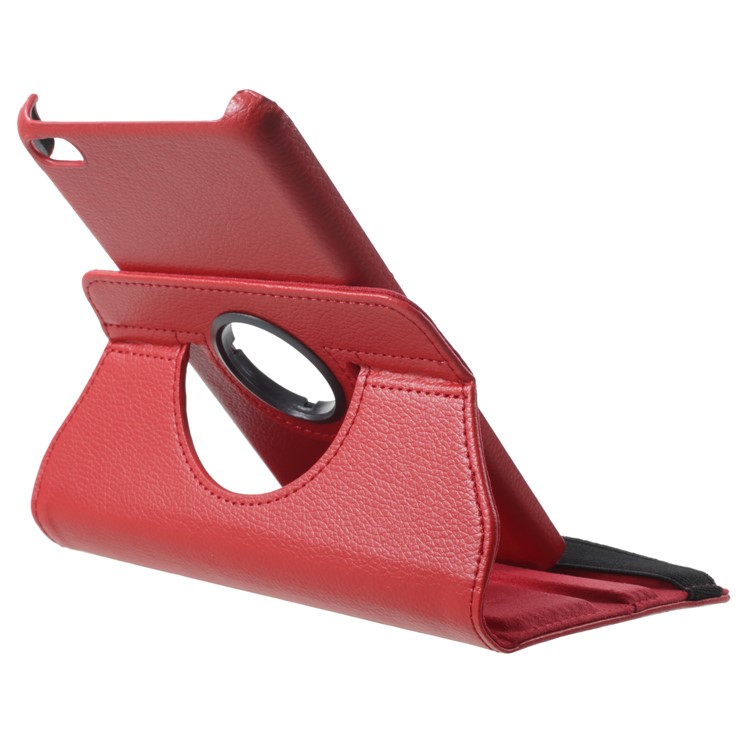 Litchi Grain 360 Degrés Étui En Cuir Rotatif Pour Huawei Mediapad T1 7.0 / Tablette D'honneur T1 (t1-701u) - Rouge-6