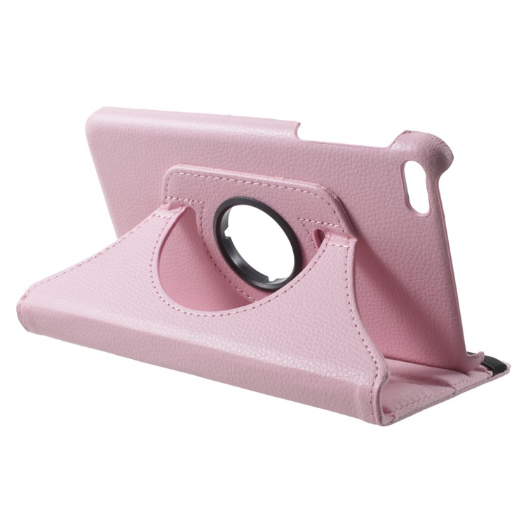 360-degree Rotary Litchi Grain Leather Cover with Stand for Huawei MediaPad T1 7.0 / Honor Tablet T1 (T1-701u) - Pink-4