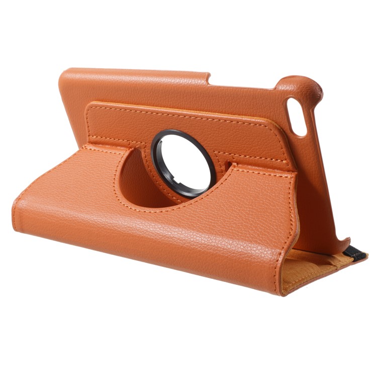 360-degree Rotary Litchi Grain Leather Shell with Stand for Huawei MediaPad T1 7.0 / Honor Tablet T1 (T1-701u) - Orange-4