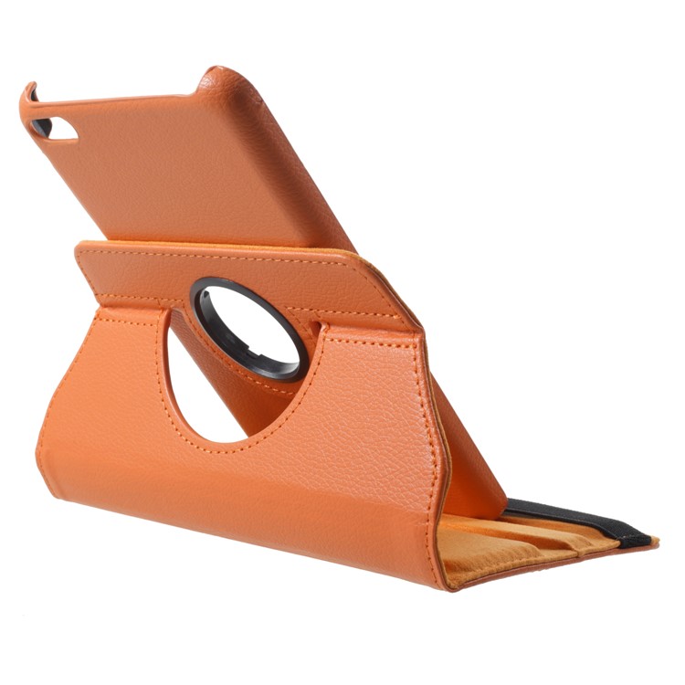 360-degree Rotary Litchi Grain Leather Shell with Stand for Huawei MediaPad T1 7.0 / Honor Tablet T1 (T1-701u) - Orange-5