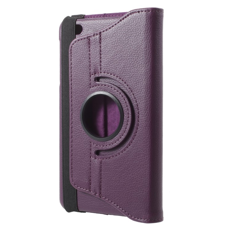 Litchi Grain 360-degree Rotary Leather Protection Shell for Huawei MediaPad T1 7.0 / Honor Tablet T1 (T1-701u) - Purple-1
