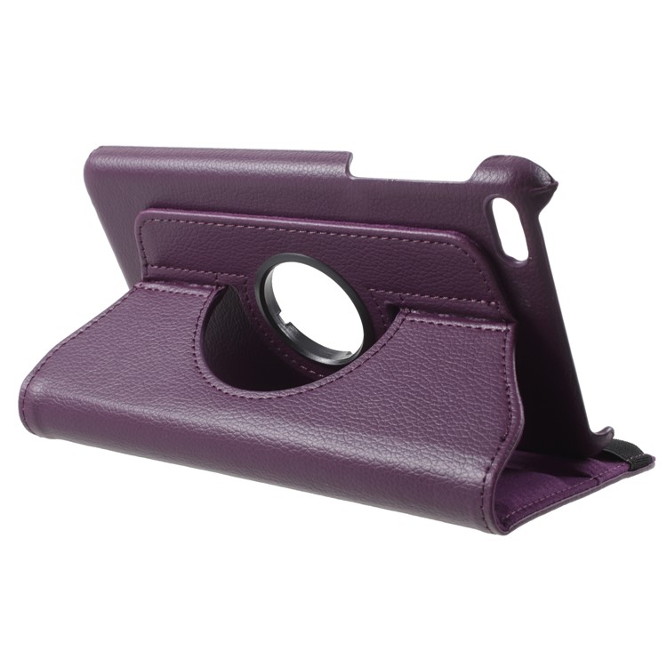 Litchi Grain 360-degree Rotary Leather Protection Shell for Huawei MediaPad T1 7.0 / Honor Tablet T1 (T1-701u) - Purple-4