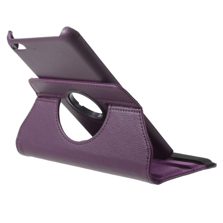 Litchi Grain 360-degree Rotary Leather Protection Shell for Huawei MediaPad T1 7.0 / Honor Tablet T1 (T1-701u) - Purple-5