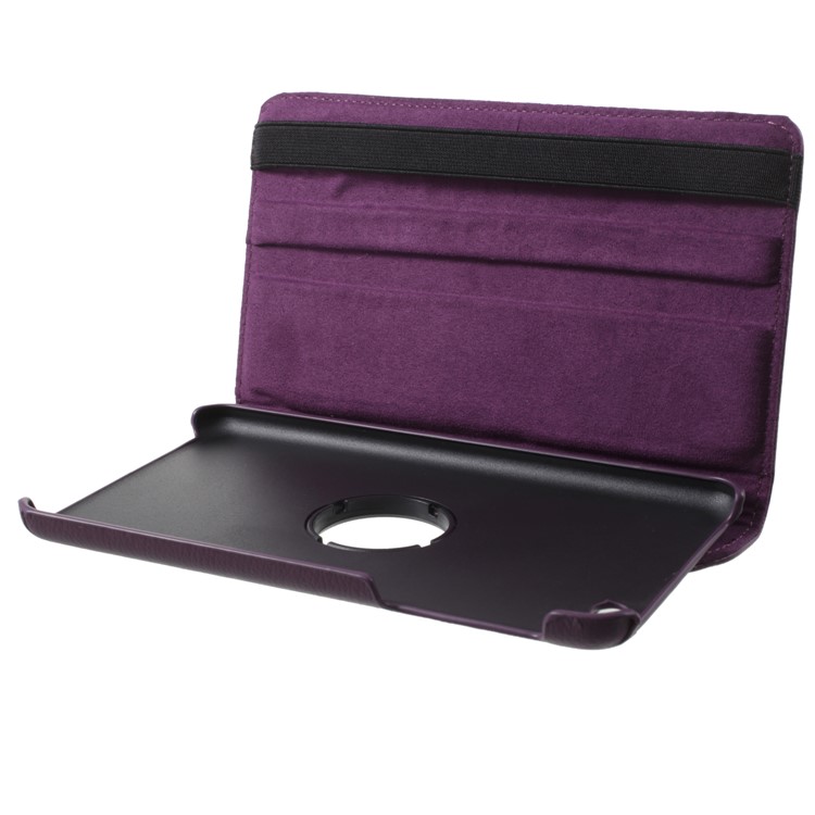 Litchi Grain 360-degree Rotary Leather Protection Shell for Huawei MediaPad T1 7.0 / Honor Tablet T1 (T1-701u) - Purple-6