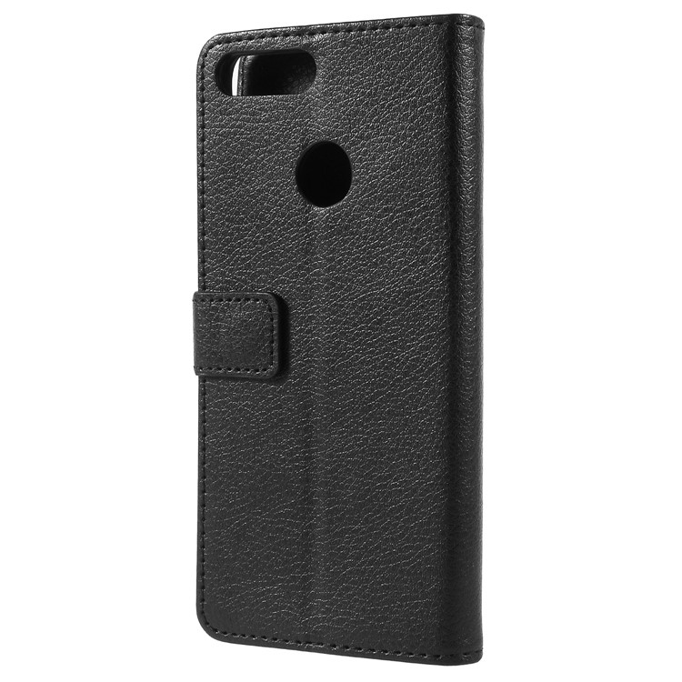 Litchi Skin PU Leather Wallet Stand Phone Shell for Huawei Honor 9 Lite / Honor 9 Youth Edition - Black-3