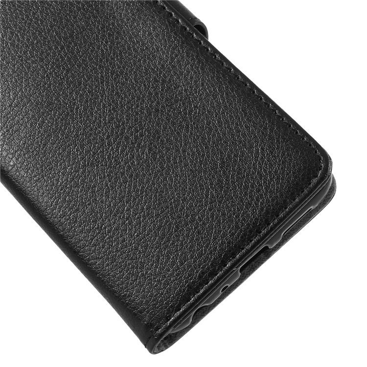 Litchi Skin PU Leather Wallet Stand Phone Shell for Huawei Honor 9 Lite / Honor 9 Youth Edition - Black-4