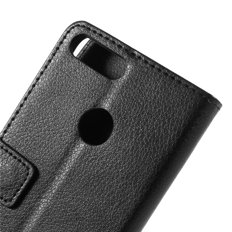 Litchi Skin PU Leather Wallet Stand Phone Shell for Huawei Honor 9 Lite / Honor 9 Youth Edition - Black-5