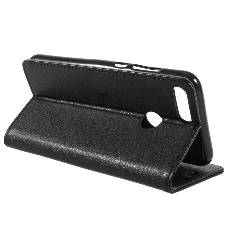 Litchi Skin PU Leather Wallet Stand Phone Shell for Huawei Honor 9 Lite / Honor 9 Youth Edition - Black-7