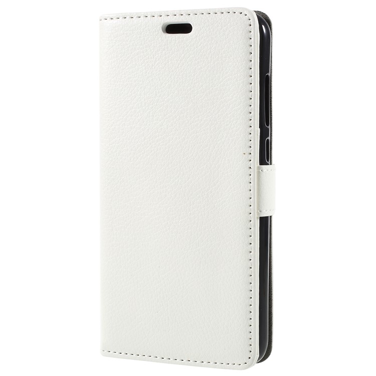 Litchi Skin PU Leather Wallet Stand Cover for Huawei Honor 9 Lite / Honor 9 Youth Edition - White-3