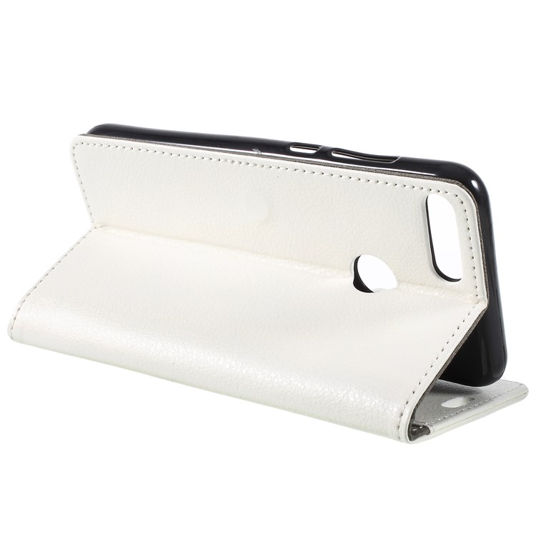 Litchi Skin PU Leather Wallet Stand Cover for Huawei Honor 9 Lite / Honor 9 Youth Edition - White-5