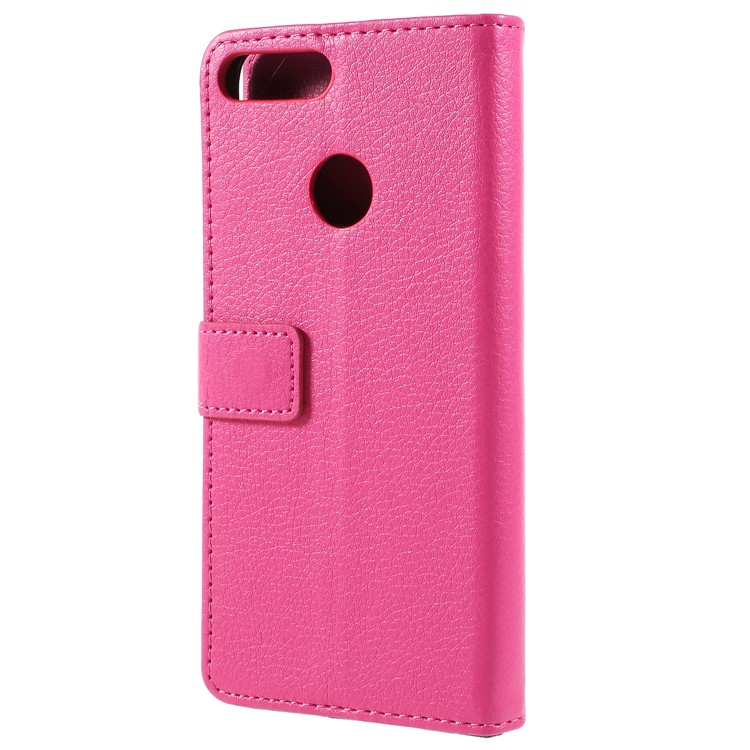 Litchi Skin PU Leather Wallet Stand Case for Huawei Honor 9 Lite / Honor 9 Youth Edition - Rose-2