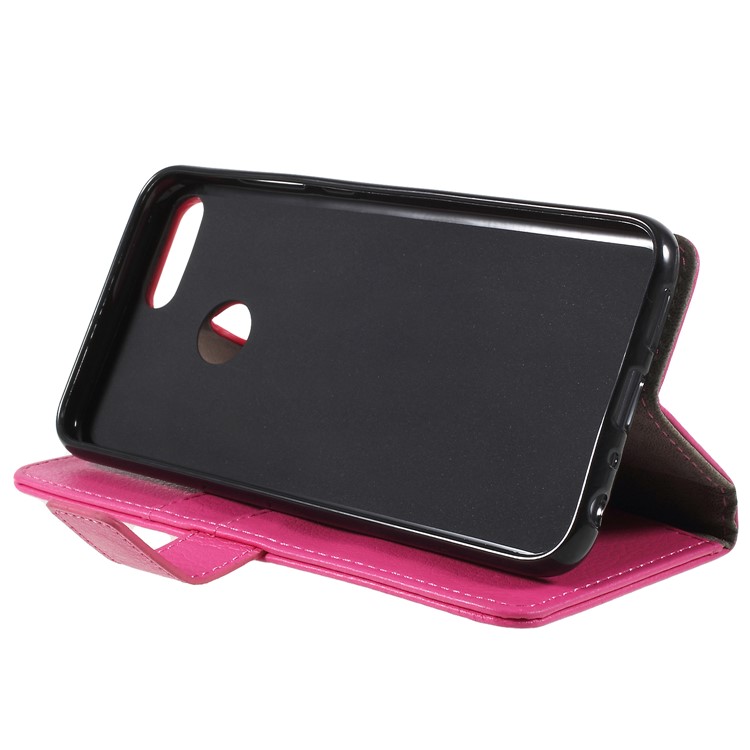 Litchi Skin PU Leather Wallet Stand Case for Huawei Honor 9 Lite / Honor 9 Youth Edition - Rose-4