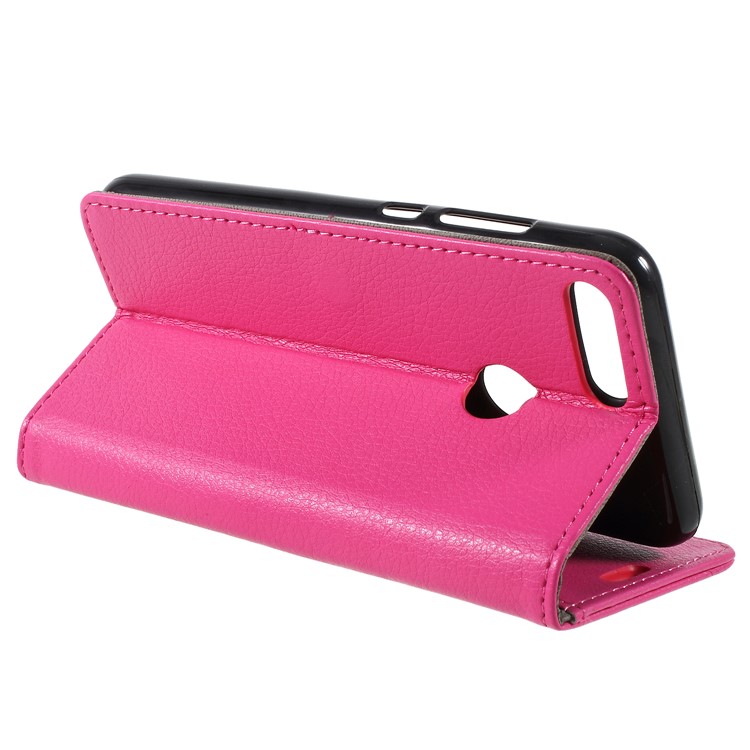 Litchi Skin PU Leather Wallet Stand Case for Huawei Honor 9 Lite / Honor 9 Youth Edition - Rose-5