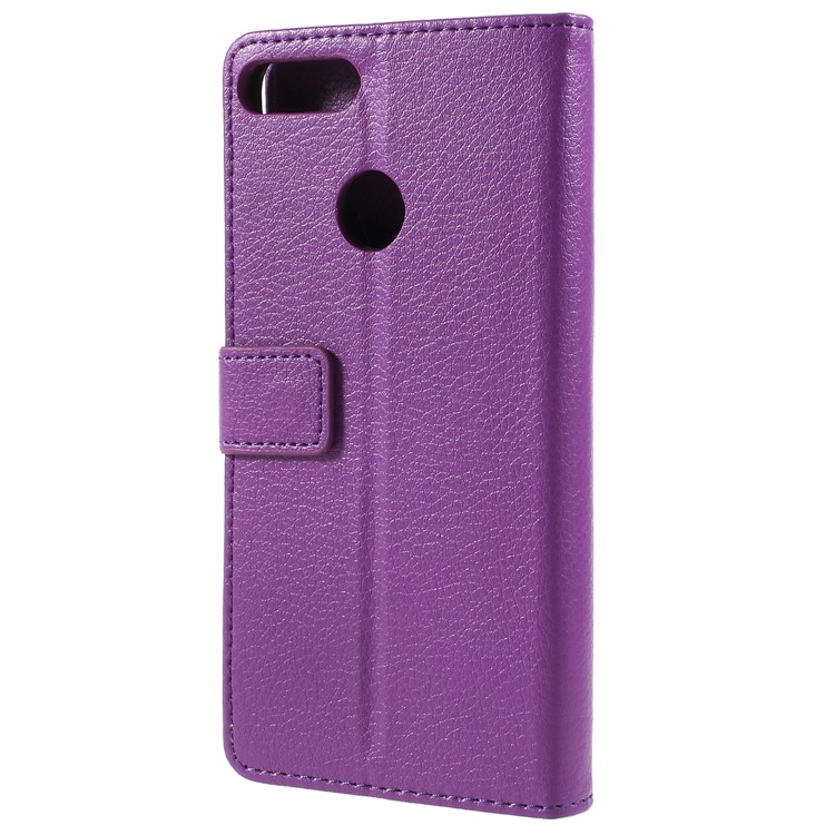 Litchi Skin PU Leather Wallet Case with Stand for Huawei Honor 9 Lite / Honor 9 Youth Edition - Purple-2