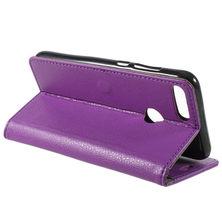 Litchi Skin PU Leather Wallet Case with Stand for Huawei Honor 9 Lite / Honor 9 Youth Edition - Purple-5
