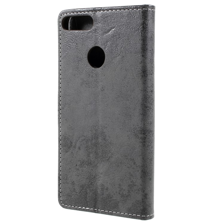 Vintage PU Leather Wallet Protective Phone Casing for Huawei Honor 9 Lite / Honor 9 Youth Edition - Grey-3