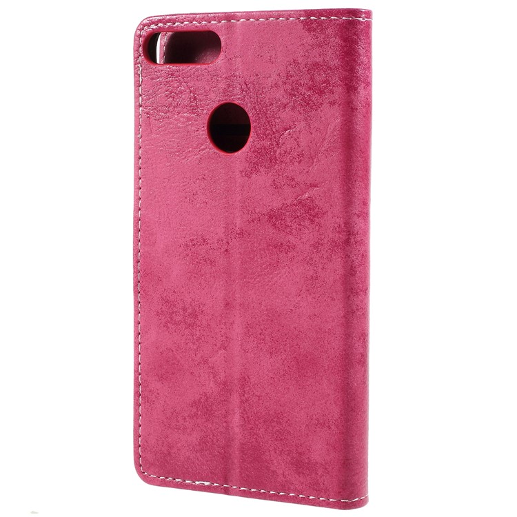 Vintage PU Leather Wallet Protective Phone Case for Huawei Honor 9 Lite / Honor 9 Youth Edition - Rose-2