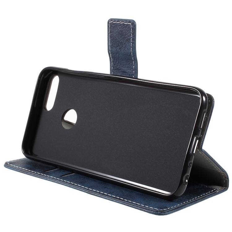 Vintage PU Leather Wallet Protective Phone Cover for Huawei Honor 9 Lite / Honor 9 Youth Edition - Blue-4