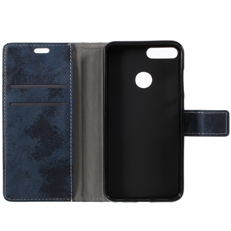 Vintage PU Leather Wallet Protective Phone Cover for Huawei Honor 9 Lite / Honor 9 Youth Edition - Blue-6