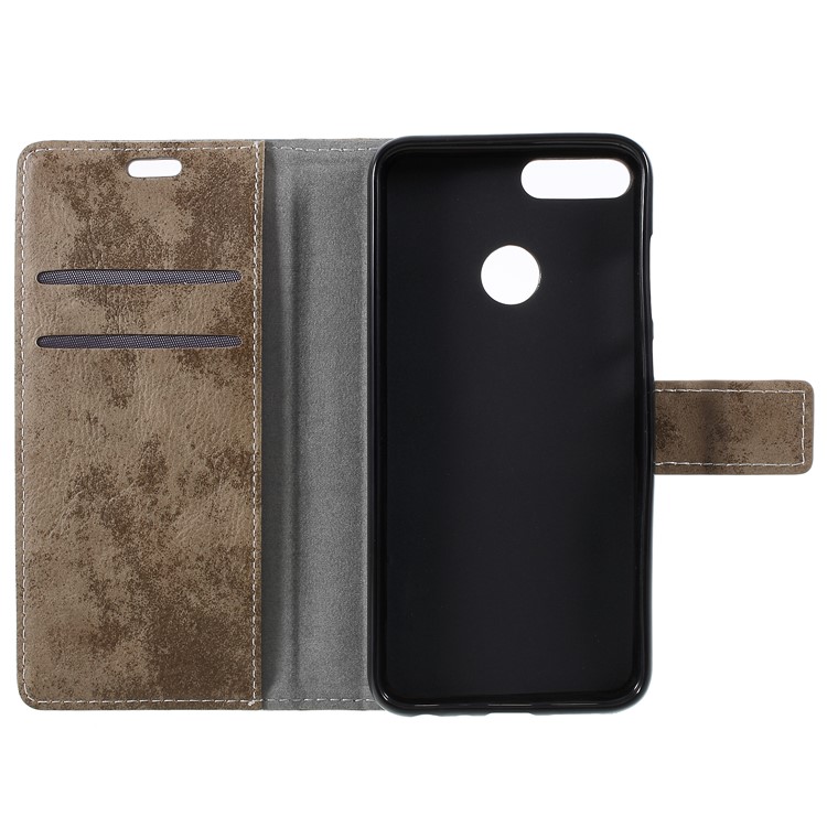 Vintage PU Leather Wallet Protective Phone Shell for Huawei Honor 9 Lite / Honor 9 Youth Edition - Khaki-6