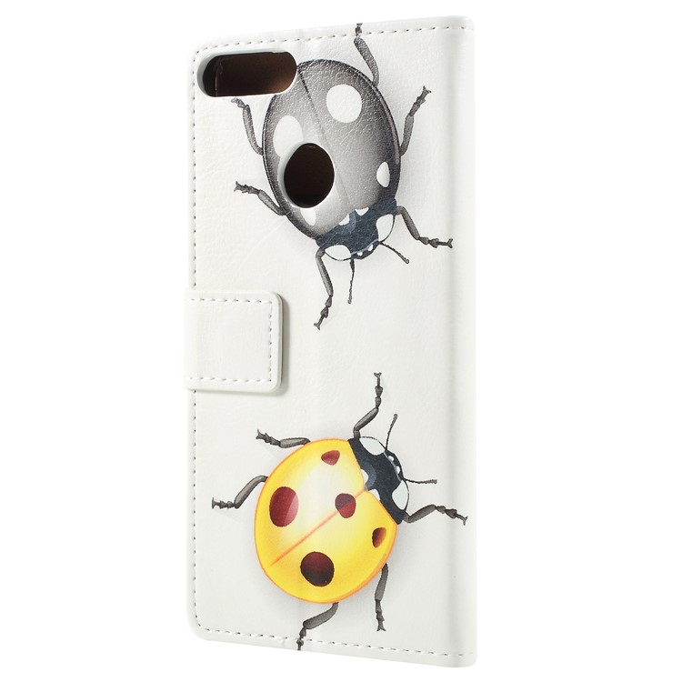 For Huawei Honor 9 Lite / Honor 9 Youth Edition Patterned PU Leather Stand Wallet Mobile Casing - Two Ladybirds-2