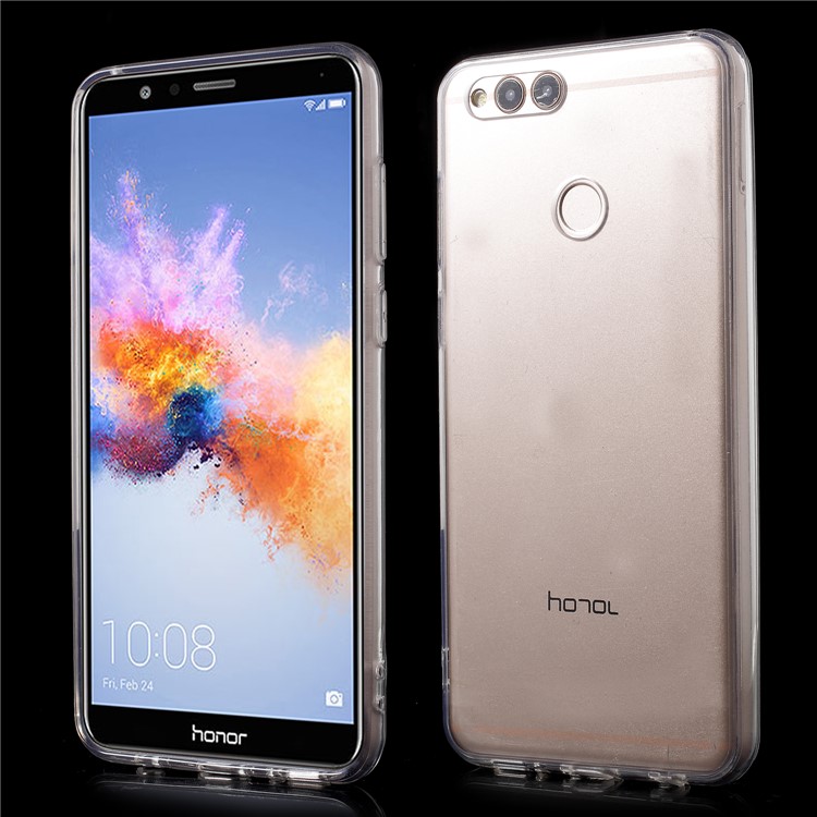 For Huawei Honor 7X Crystal Clear Acrylic+ TPU Combo Back Case - Transparent-1