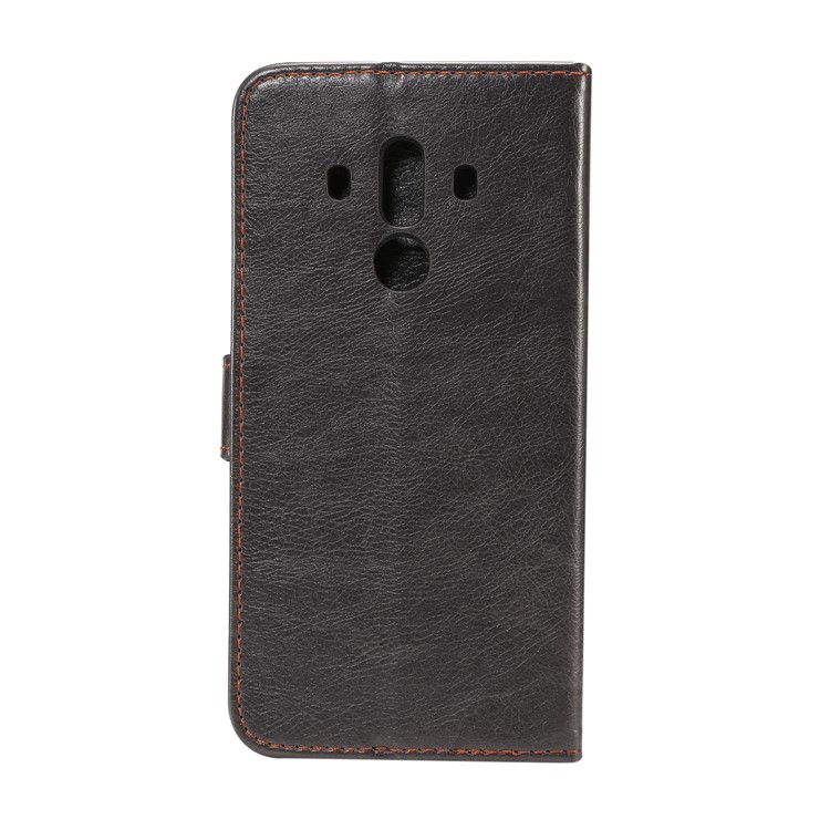 Crazy Horse Wallet Leather Stand Case for Huawei Mate 10 Pro - Black-3