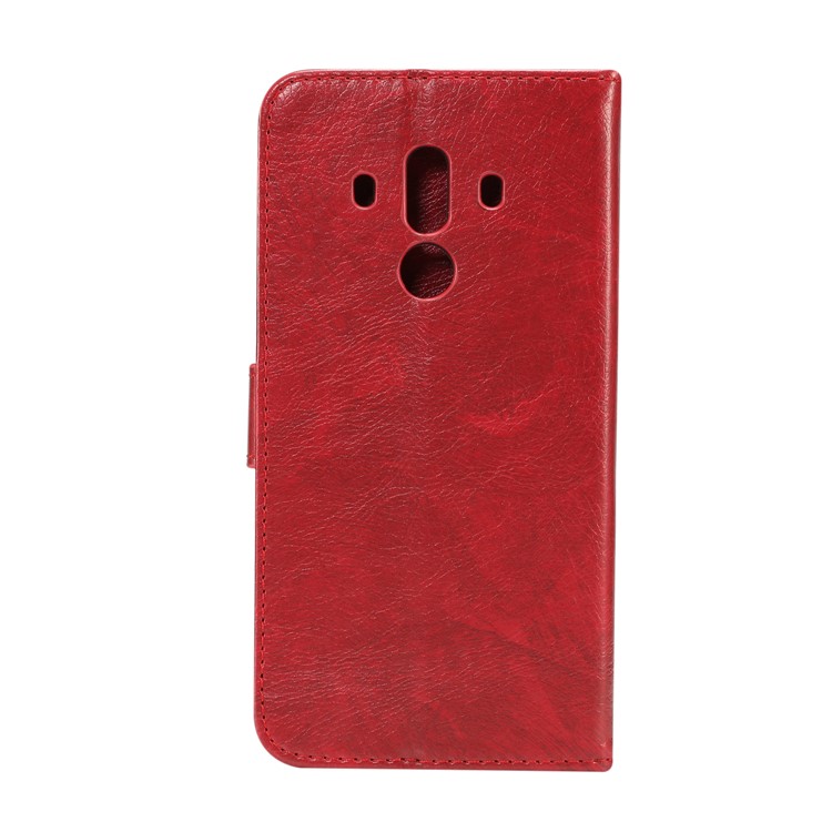 Crazy Horse Wallet Leather Cover Case for Huawei Mate 10 Pro - Red-3