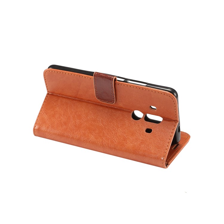 Crazy Horse Magnetic Leather Stand Case for Huawei Mate 10 Pro - Brown-5