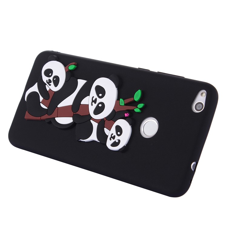3D Panda Pattern Soft TPU Phone Case for Huawei P8 Lite (2017)/Honor 8 Lite - Black-2