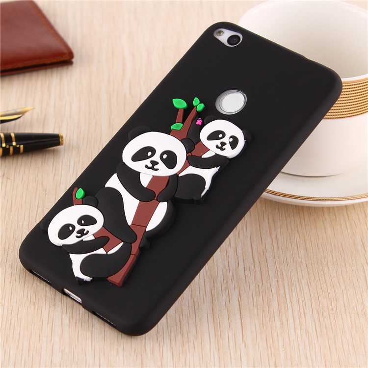 3D Panda Pattern Soft TPU Phone Case for Huawei P8 Lite (2017)/Honor 8 Lite - Black-5