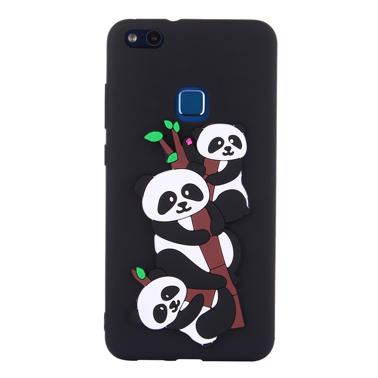 3D Panda Pattern Soft TPU Phone Casing for Huawei P10 Lite - Black-2