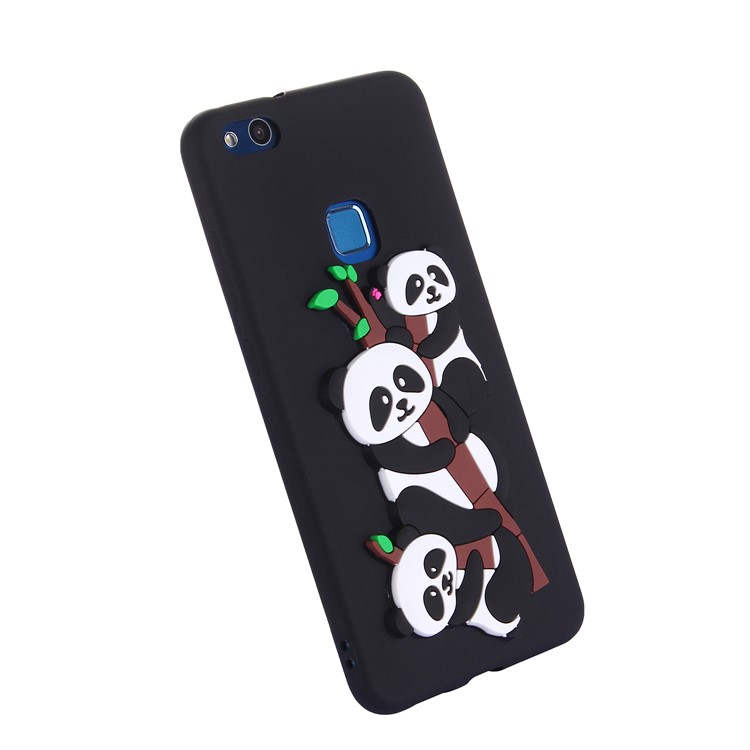 3D Panda Pattern Soft TPU Phone Casing for Huawei P10 Lite - Black-3