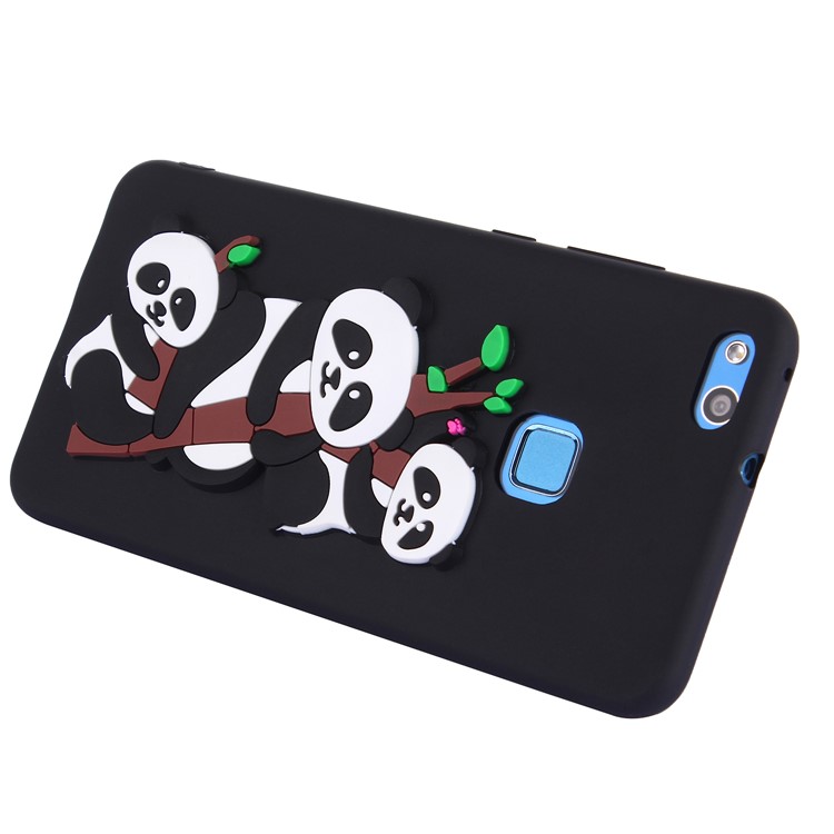 3D Panda Pattern Soft TPU Phone Casing for Huawei P10 Lite - Black-4