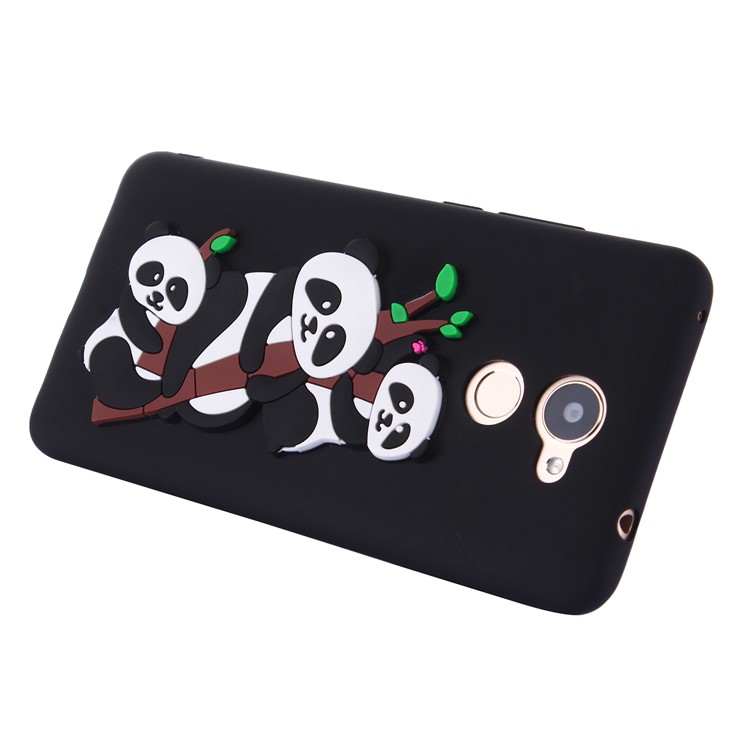 Cute 3D Panda Pattern TPU Case for Huawei Enjoy 7 Plus / Y7 Prime / Y7 (2017) - Black-2