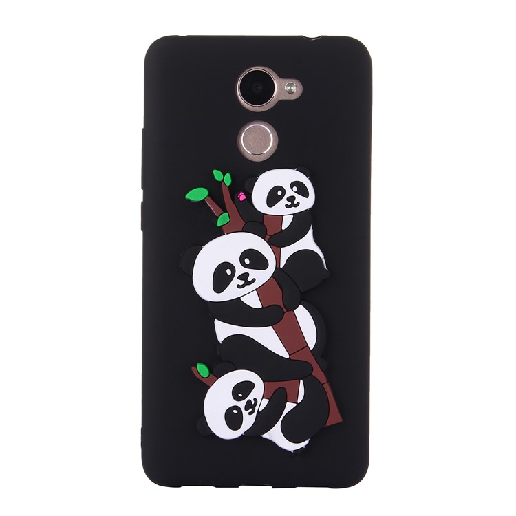 Cute 3D Panda Pattern TPU Case for Huawei Enjoy 7 Plus / Y7 Prime / Y7 (2017) - Black-4