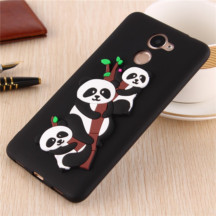 Cute 3D Panda Pattern TPU Case for Huawei Enjoy 7 Plus / Y7 Prime / Y7 (2017) - Black-5