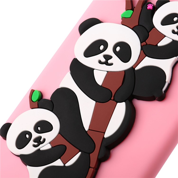 Cute 3D Pandas and Bamboo TPU Phone Case for Huawei Y6 Pro (2017) / Enjoy 7 / P9 lite mini - Pink-6