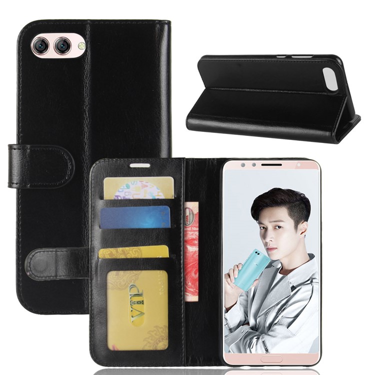 Crazy Horse Wallet Leather Stand Case for Huawei nova 2s - Black-8