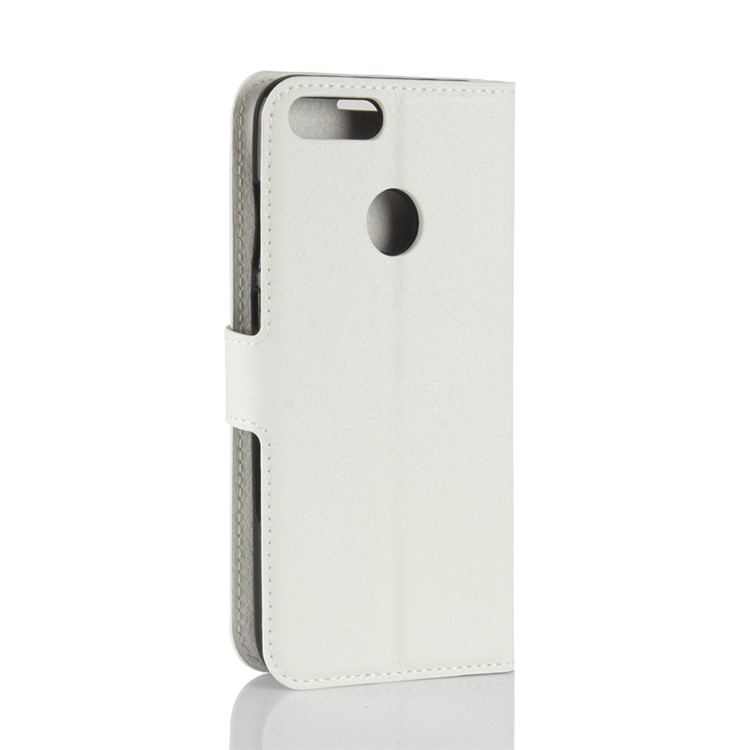 Litchi Skin PU Leather Magnetic Wallet Stand Phone Case for Huawei Honor 9 Lite / Honor 9 Youth Edition - White-6