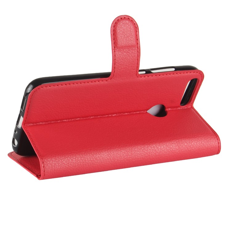 Cubierta Magnética Del Teléfono Del Soporte De La Cartera De La Piel De Litchi PU Para Huawei Honor 9 Lite / Edición Honor 9 Para Jóvenes - Rojo-5