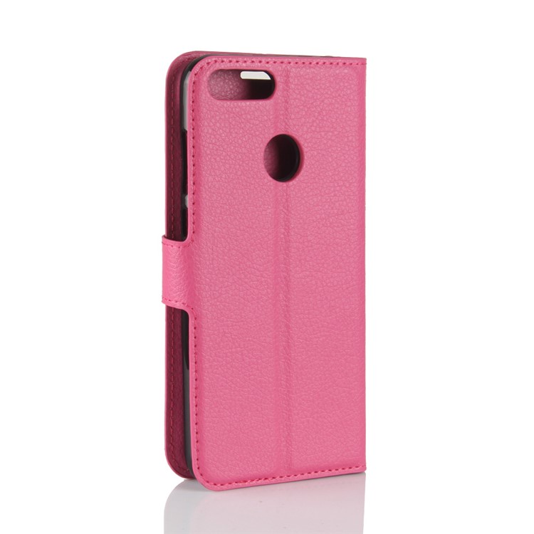 Litchi Skin PU Leather Magnetic Wallet Stand Phone Casing for Huawei Honor 9 Lite / Honor 9 Youth Edition - Rose-6