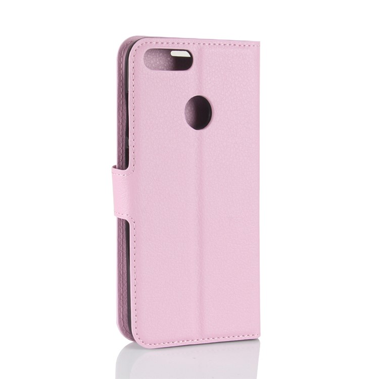 Litchi Skin PU Leather Magnetic Wallet Stand Cell Phone Shell for Huawei Honor 9 Lite / Honor 9 Youth Edition - Pink-6