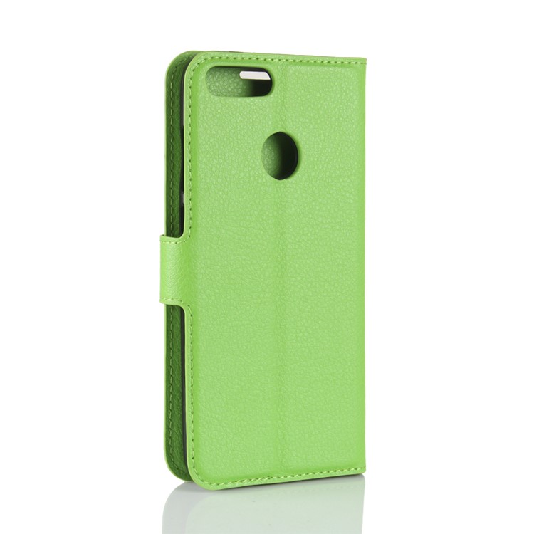 Litchi Skin PU Leather Magnetic Wallet Stand Cell Phone Cover for Huawei Honor 9 Lite / Honor 9 Youth Edition - Green-6
