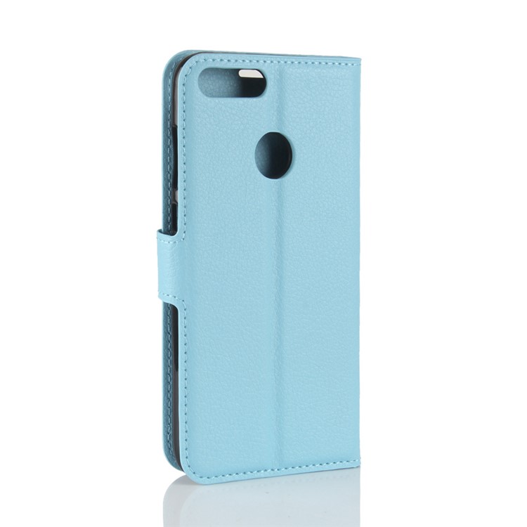 Litchi Skin PU Leather Magnetic Wallet Stand Cell Phone Casing for Huawei Honor 9 Lite / Honor 9 Youth Edition - Blue-6