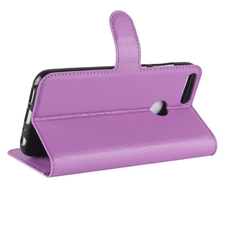 Litchi Skin PU Leather Magnetic Wallet Stand Mobile Phone Cover for Huawei Honor 9 Lite / Honor 9 Youth Edition - Purple-5