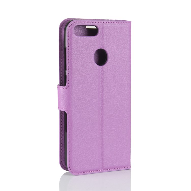 Litchi Skin PU Leather Magnetic Wallet Stand Mobile Phone Cover for Huawei Honor 9 Lite / Honor 9 Youth Edition - Purple-6
