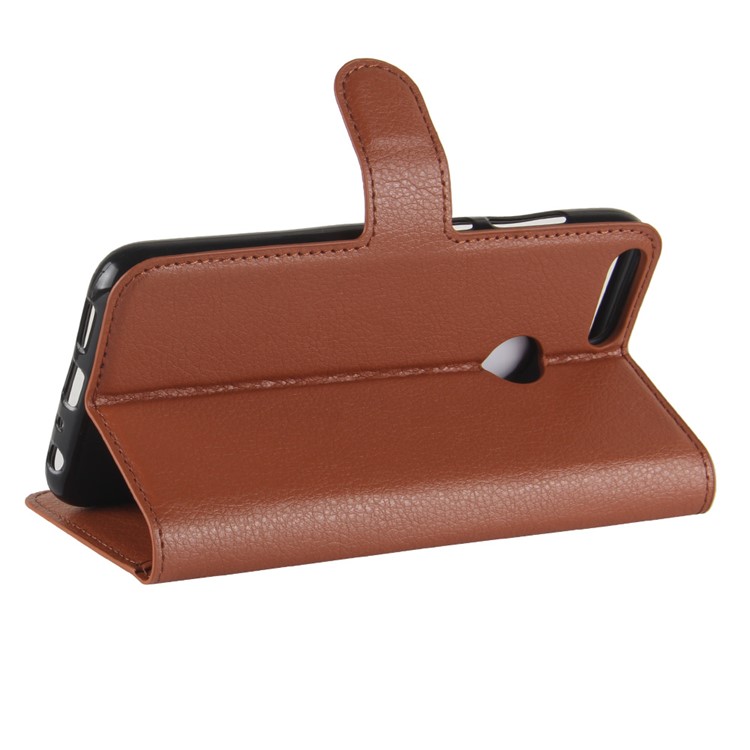 Litchi Skin PU Leather Magnetic Wallet Stand Cell Phone Casing for Huawei Honor 9 Lite / Honor 9 Youth Edition - Brown-5