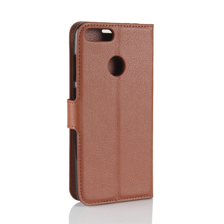 Litchi Skin PU Leather Magnetic Wallet Stand Cell Phone Casing for Huawei Honor 9 Lite / Honor 9 Youth Edition - Brown-6
